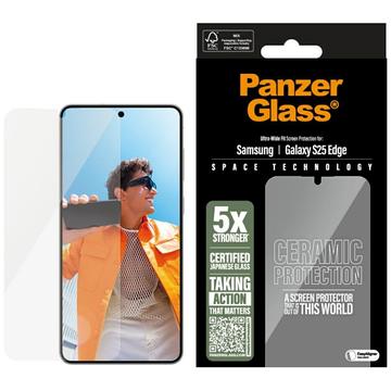 Protection d\'écran Samsung Galaxy S25 Edge PanzerGlass Ceramic Protection Ultra-Wide Fit EasyAligner - 9H - Transparente