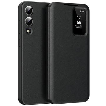 Étui à rabat Samsung Galaxy S25 Edge Smart Clear View avec fente pour carte - Noir