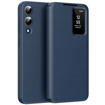 Étui à rabat Samsung Galaxy S25 Edge Smart Clear View avec fente pour carte - Saphir