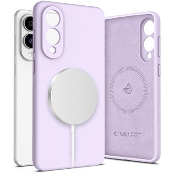 Étui en silicone liquide Samsung Galaxy S25 Edge Tech-Protect - Compatible MagSafe - Mauve
