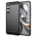 Coque Samsung Galaxy S25 FE en TPU Brossé - Fibre de Carbone