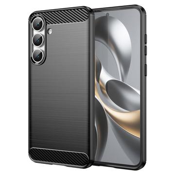 Coque Samsung Galaxy S25 FE en TPU Brossé - Fibre de Carbone