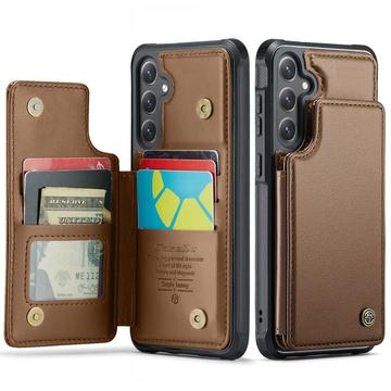 Étui Caseme C22 Samsung Galaxy S25 FE avec portefeuille de cartes protégé par RFID - Marron