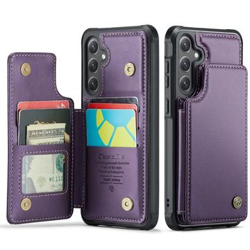 Étui Caseme C22 Samsung Galaxy S25 FE avec portefeuille de cartes protégé par RFID - Violet