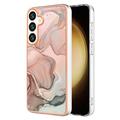 Coque Samsung Galaxy S25 en TPU Marble Pattern Galvanisé IMD