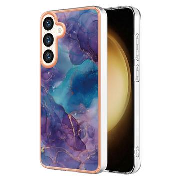 Coque Samsung Galaxy S25 en TPU Marble Pattern Galvanisé IMD