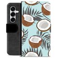 Étui Portefeuille Premium Samsung Galaxy S25+ - Noix de Coco