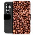 Étui Portefeuille Premium Samsung Galaxy S25+ - Grains de Café