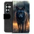 Étui Portefeuille Premium Samsung Galaxy S25+ - Loup