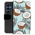 Étui Portefeuille Premium Samsung Galaxy S25 - Noix de Coco