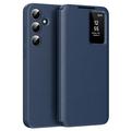 Étui à rabat Samsung Galaxy S25 Smart Clear View avec fente pour carte - Saphir