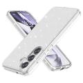 Coque Hybride Samsung Galaxy S25 - Série Stylish Glitter - Blanche