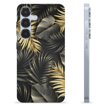 Coque Samsung Galaxy S25 en TPU - Feuilles Dorées