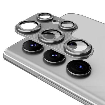 Protecteur d\'Objectif Samsung Galaxy S25 Ultra en Verre Trempé Hat Prince Full Cover - Gris