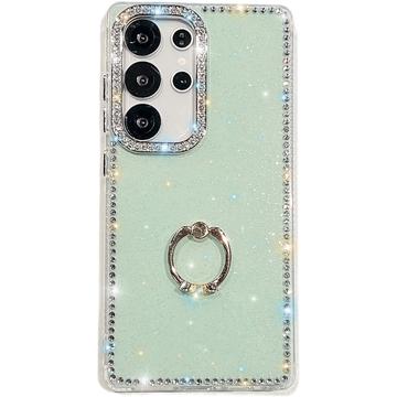 Coque Hybride Samsung Galaxy S25 Ultra CrystalGlow avec support à anneau