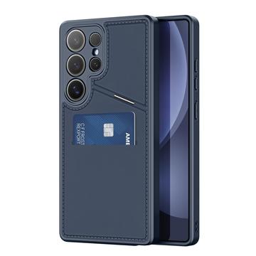 Etui magnétique Samsung Galaxy S25 Ultra Dux Ducis Rafi II avec Kickstand et fentes pour cartes - Bleu