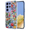 Coque Samsung Galaxy S25 Ultra en TPU à motif floral - Lys