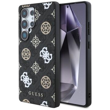 Coque MagSafe Samsung Galaxy S25 Ultra Guess 4G Printed Colored Peony Pattern - Noire