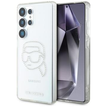 Coque Samsung Galaxy S25 Ultra Karl Lagerfeld Rhinestones Karl Head Logo - Transparente