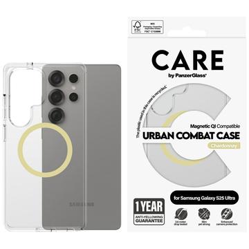 Coque Samsung Galaxy S25 Ultra PanzerGlass Care Urban Combat - Compatible MagSafe - Chardonnay