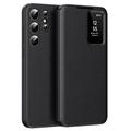 Étui à rabat Samsung Galaxy S25 Ultra Smart Clear View avec fente pour carte - Noir
