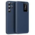 Étui à rabat Samsung Galaxy S25 Ultra Smart Clear View avec fente pour carte - Saphir