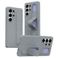 Coque hybride Smart Samsung Galaxy S25 Ultra avec poignée debout - Gris foncé