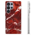 Coque Samsung Galaxy S25 Ultra en TPU - Marbre Rouge