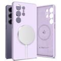 Étui en silicone liquide Samsung Galaxy S25 Ultra Tech-Protect - Compatible MagSafe - Mauve