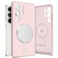 Étui en silicone liquide Samsung Galaxy S25 Ultra Tech-Protect - Compatible MagSafe - Rose Pearl
