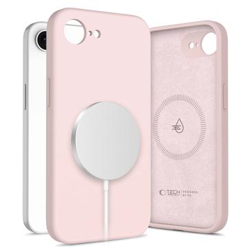 Étui en silicone liquide iPhone 16e Tech-Protect - Compatible MagSafe - Rose Pearl