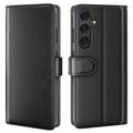 Étui Portefeuille Samsung Galaxy S25 en Cuir avec Béquille - Noir