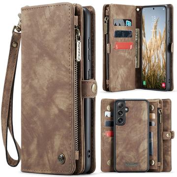 Étui Portefeuille Samsung Galaxy S25+ Multifonctionnel 2-en-1 Caseme 008 - Ruskea