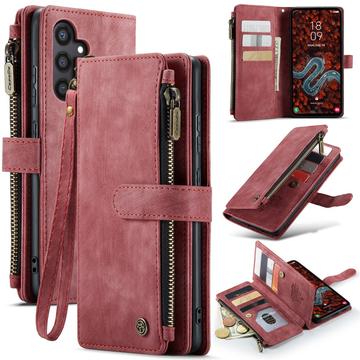 Étui Portefeuille Samsung Galaxy S25+ Multifonctionnel Caseme C30 - Rouge