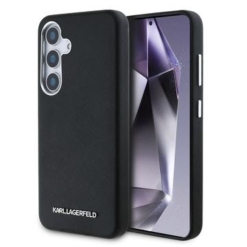 Étui Karl Lagerfeld Saffiano Metal Logo pour Samsung Galaxy S25+ - Noir