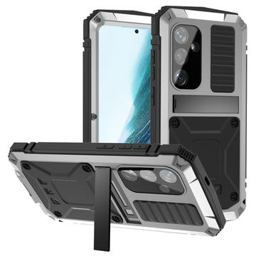 Coque Premium Samsung Galaxy S25+ R-Just avec Kickstand et protecteur d\'écran en verre trempé