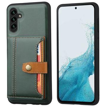Étui Samsung Galaxy S25+ avec Portefeuille - Retro Style - Vert