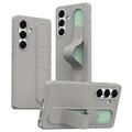 Coque hybride Smart Samsung Galaxy S25+ avec poignée debout - Gris titane