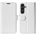 Étui Portefeuille Samsung Galaxy S25+ avec Fermeture Magnétique - Blanc