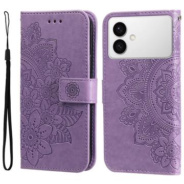 Étui Portefeuille Samsung Galaxy S26 Edge Mandala Série - Violet