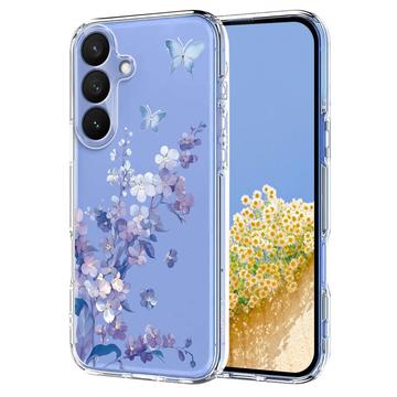 Coque Samsung Galaxy S26 Pro en TPU à motif floral - Violete