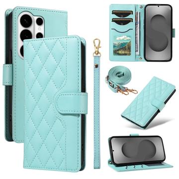 Étui Samsung Galaxy S26 Ultra portefeuille matelassé luxueux - Vert