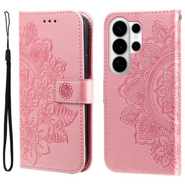 Étui Portefeuille Samsung Galaxy S26 Ultra Mandala Série - Rose