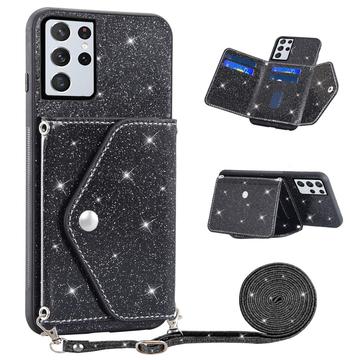 Coque avec Porte-Cartes Samsung Galaxy S26 Ultra Stardust - Noire