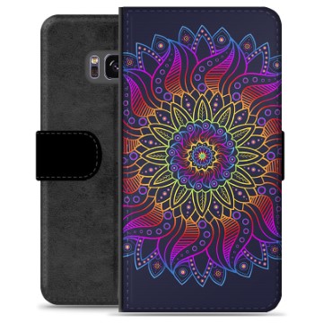 Étui Portefeuille Premium Samsung Galaxy S8+ - Mandala Coloré