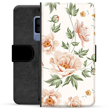 Étui Portefeuille Premium Samsung Galaxy S9+ - Motif Floral