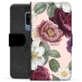 Étui Portefeuille Premium Samsung Galaxy S9+ - Fleurs Romantiques