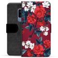 Étui Portefeuille Premium Samsung Galaxy S9+ - Fleurs Vintage