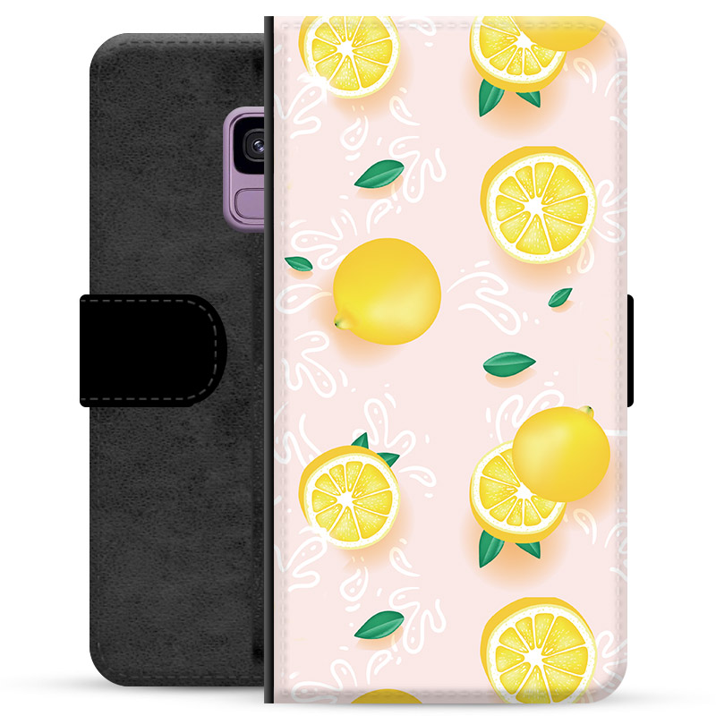 Étui Portefeuille Premium Samsung Galaxy S9 - Motif Citron