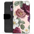 Étui Portefeuille Premium Samsung Galaxy S9 - Fleurs Romantiques